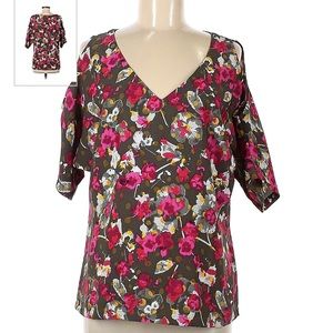 Rachel Rachel Roy floral cold shoulder top
